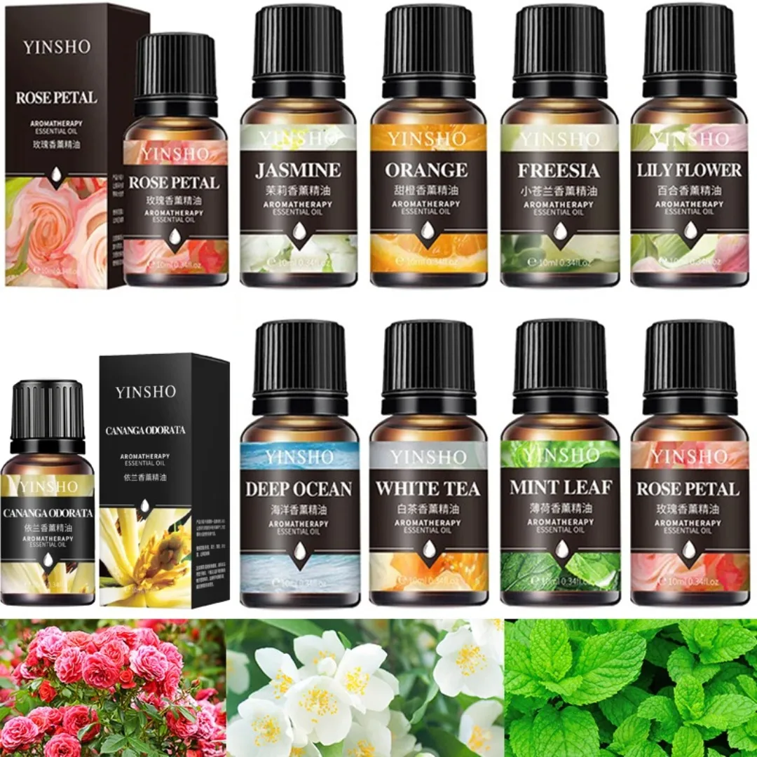 17 sabores, 10ml, aceite esencial para difusor de Aroma, humidificador de aire para el hogar, soluble en agua, lavanda, rosa, ambientadores para coche, recarga de Perfume