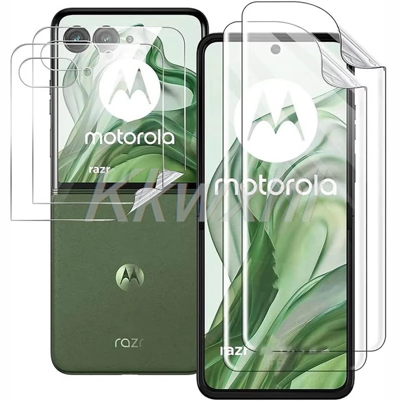 Película de Hidrogel (4 Peças) para Motorola Razr 70 60 50 40 Moto Razr Ultra Plus 2026 2025 2024 2023 2022 2020 2019 - Capa Protetora de Tela