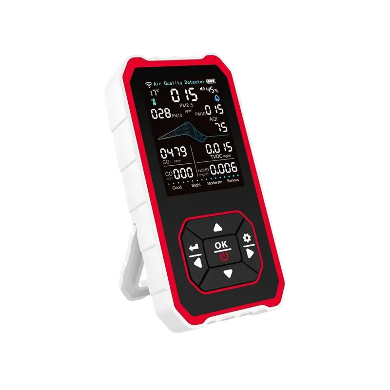 【ترويج】كاشف جودة الهواء الداخلي المحمول Rea لـ AQI، CO2، PM2.5، PM1.0 TVOC، HCHO، الجسيمات، درجة الحرارة والرطوبة #5