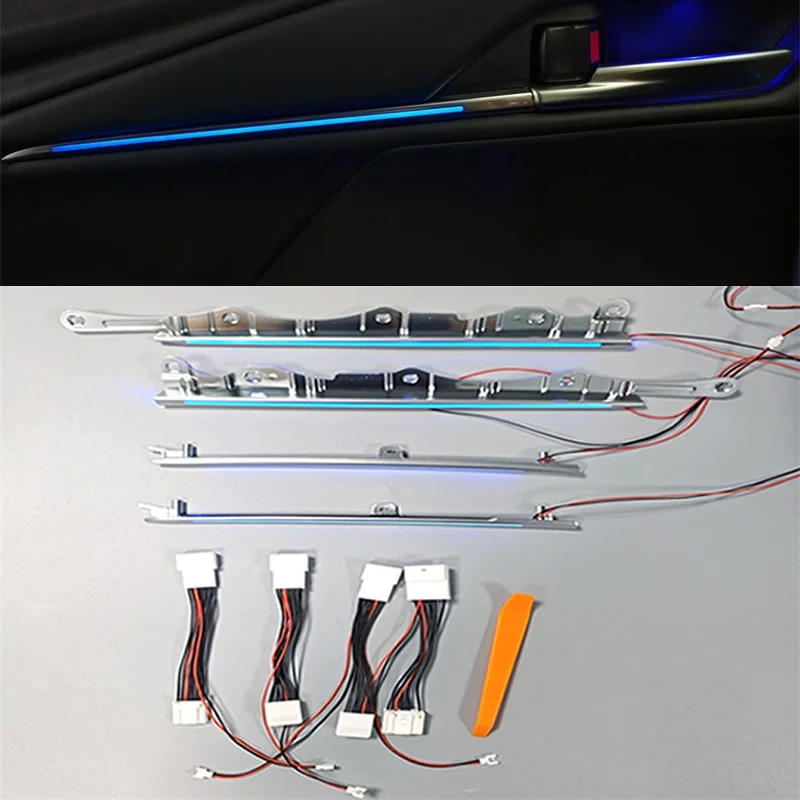 

For Toyota Camry 9th xv80 generation Door light guide plate Dynamic rhythm atmosphere light upgrade ice blue LED Ambient light