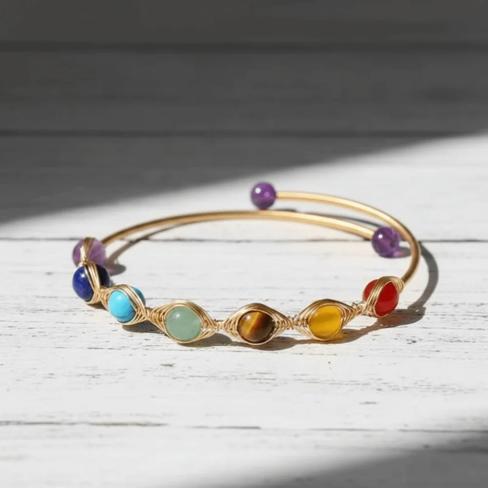 Adjustable Crystal Bead Energy Bracelet