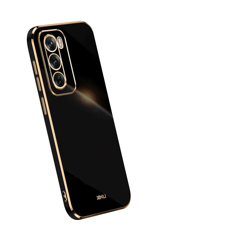 Für Oppo Reno12 5G Hülle Oppo Reno12 Pro 5G Cover Luxuriöse quadratische, stoßfeste, weiche TPU-Silikonhülle Capa Cases Carcase