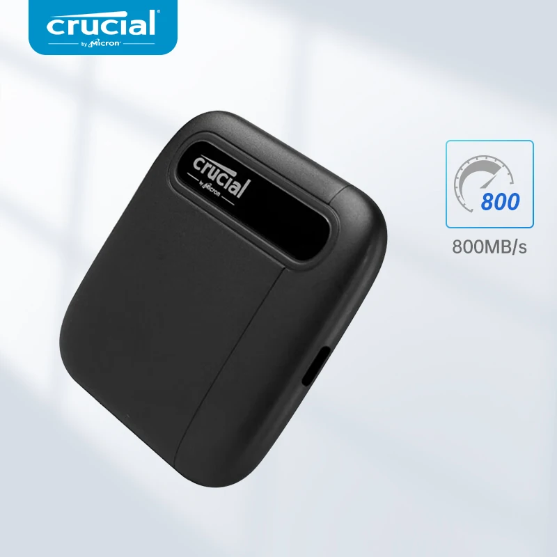 Crucial NVMe External SSD 1TB 2TB Hard Drive 800MB/s 8Gbs Type C to Type C Portable Hd Solid State Disk for Laptops PC Mac