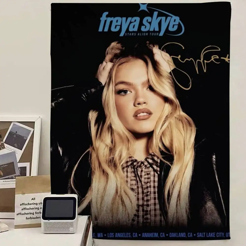 Pop Singer Freya S-Skye Colorful Tapestry Wall Hanging Bohemian Wall Tapestries Mandala Wall Hanging Sheets