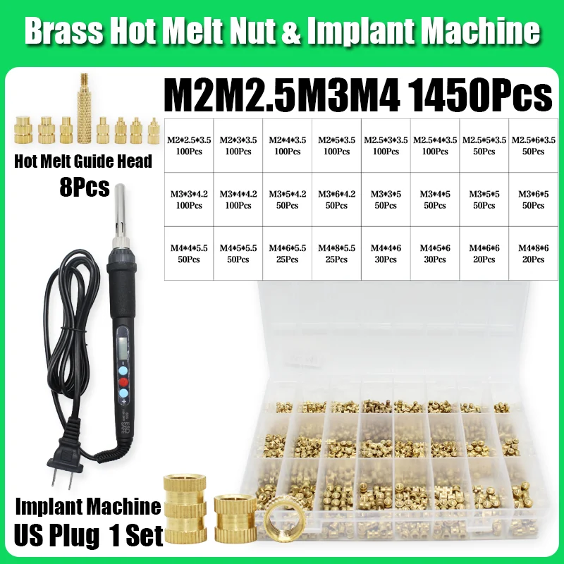 Einsätze TS100 Lötkolbenspitze Messing Heat Set Einsatzmutter Gewinde Hot Melt Guide Head 3D-Druck Einbettung Kupfermutter Einsetzen – Detail 21