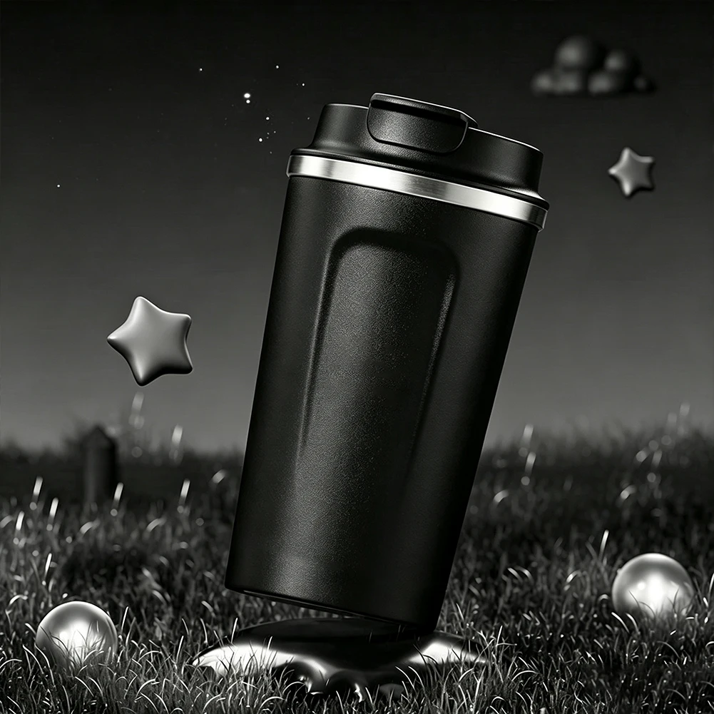 380ML Stainless Steel Car Coffee Mug Travel Insulated Thermal Cup For Nissan Rogue Sentra Kicks Altima Pathfinder Frontier GT-R