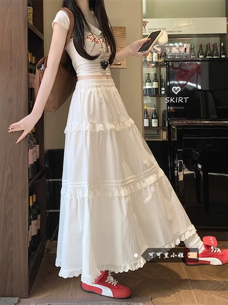 

Новая весенняя коллекция: Женская длинная юбка А-силуэта с кружевной отделкой, завышенной талией, эффектом утяжки и прикрытия бедер, модель «Sweet Sle»