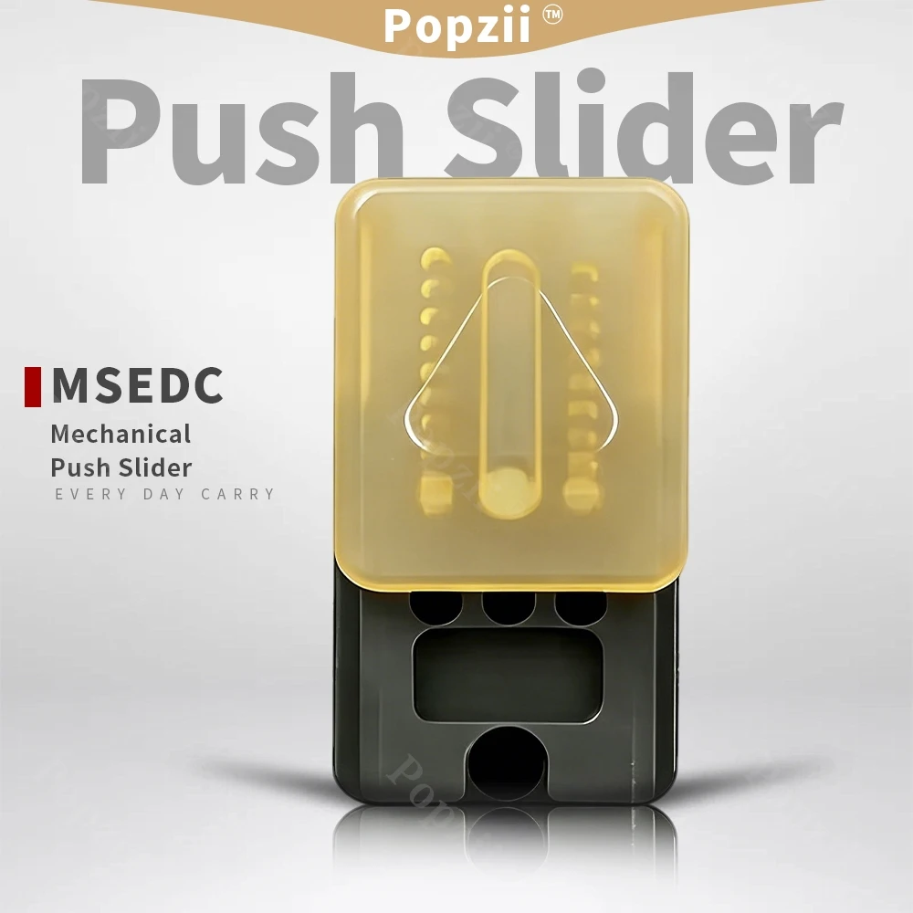 

MSEDC PEI&POM MINI Mechanical Push Slider Adults Stress Relief Toy Office Stress Relief Gadgets Decompression Toy