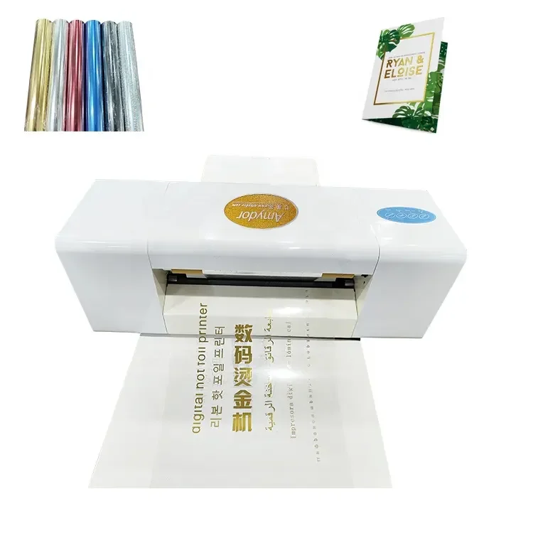 Printer hot foil digital 360B, untuk pencetakan foil di atas kertas, pvc, kartu pernikahan