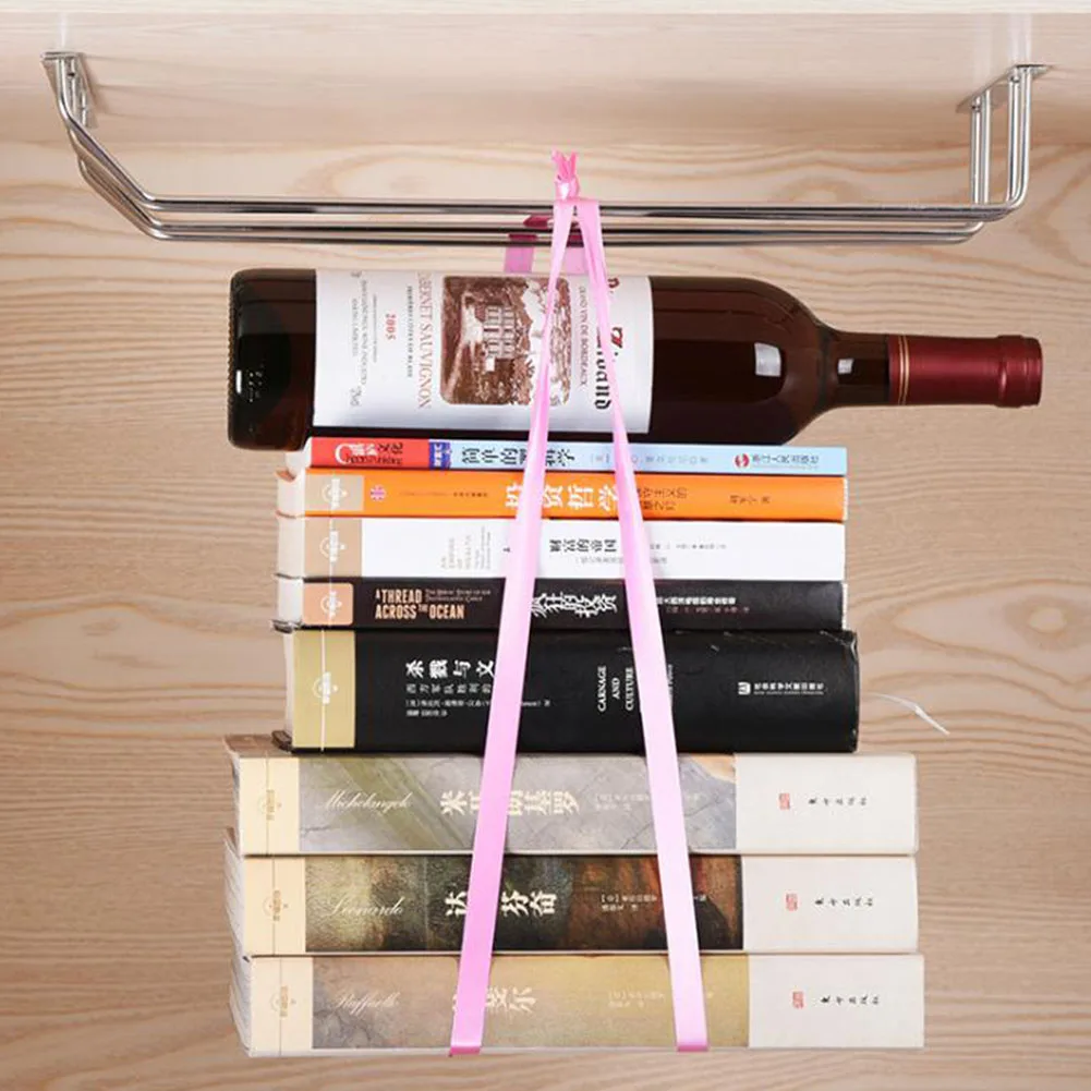 1 Pcs 1-5 Rows Stainless Steel Wall Mount Kitchen Organizer Stemware Wine Glass Hanging Rack Holder Shelf Bathroom Accessories