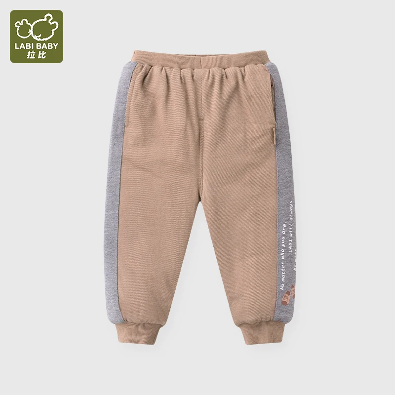 

LABI BABY Thicken Winter Windproof Pants for Kids Green Khaki Trousers Boys Girls Warm Pants Children Clothes for 1-5 Years Old