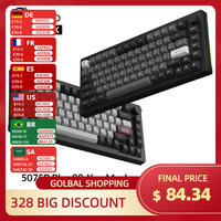 Akko 5075B Plus V2 75% Mechanical Gaming Keyboard 3/5 Pin Hot Swap Three-Modes RGB 2.4GHz Wireless/USB Type-C/Bluetooth 5.0