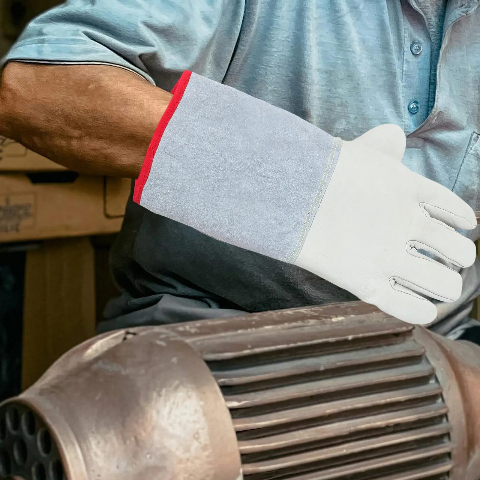 

1 пара утепленных перчаток для мужчин, термостойкие рабочие перчатки для холодной погоды и работы в морозильной камере с усиленной защитой