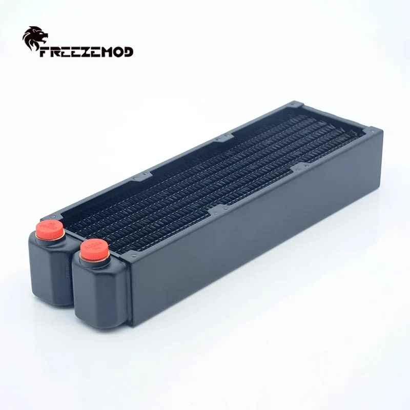 FREEZEMOD Heatsink 45mm thick double-layer copper radiator, copper fins 3pcs 80mm fan positions for water cooling system