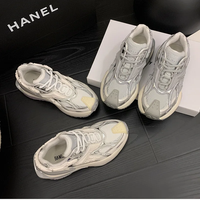 

Новинка 2024, мужская и женская дышащая повседневная обувь на платформе, уличные мужские и женские кроссовки на шнуровке с низким вырезом, женская обувь