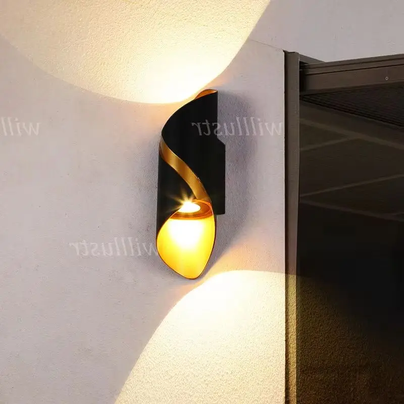 

Modern Aluminum Wall Sconce IP65 Waterproof Outdoor Indoor Dual Lamp Purpose Hotel Bar Cafe Aisle Balcony Courtyard LED Lighting