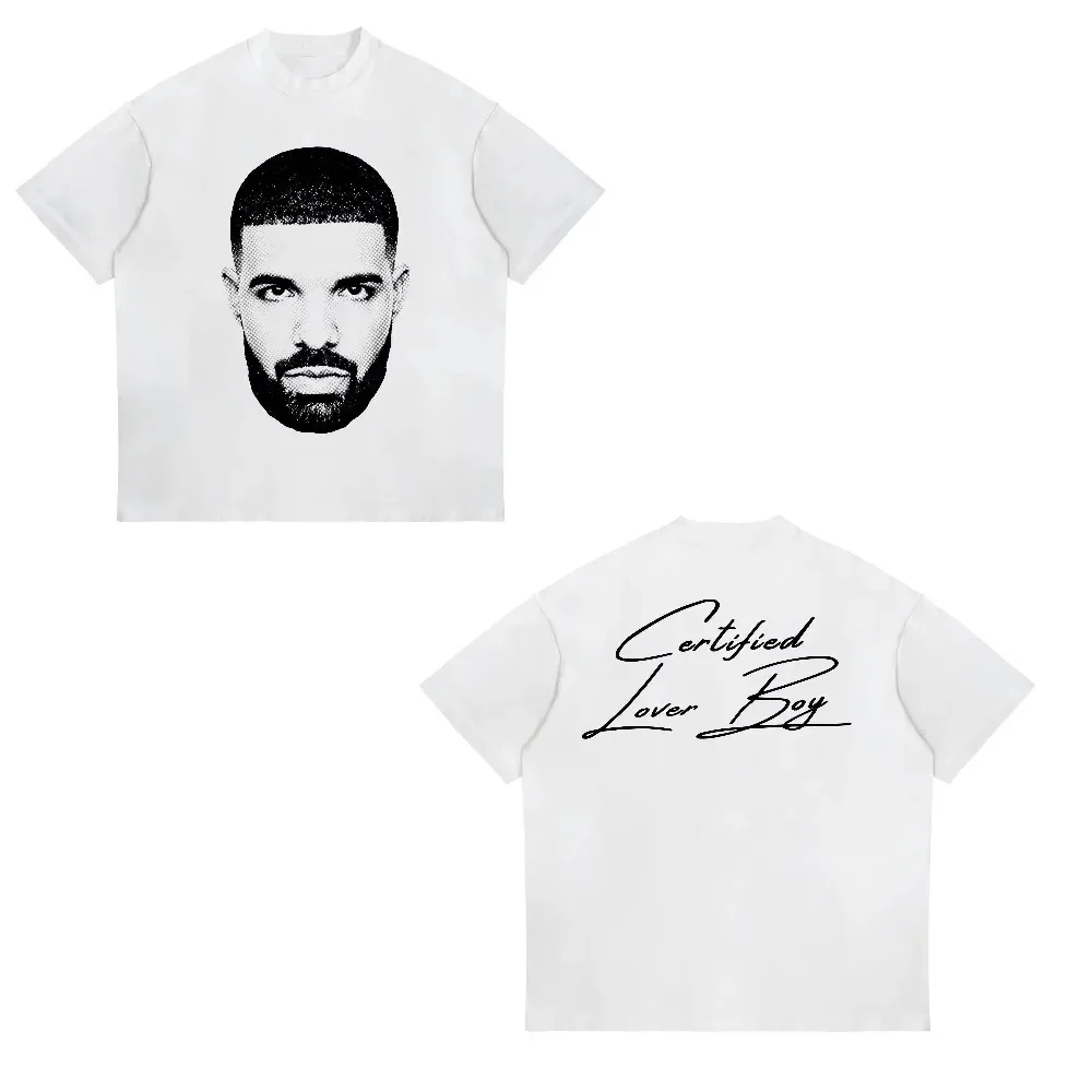 New Vintage Rapper Drizzy Drake Print Unisex Casual Cotton Short Sleeve Fashion T-shirts Hip Hop Gothic Popular Streetwear