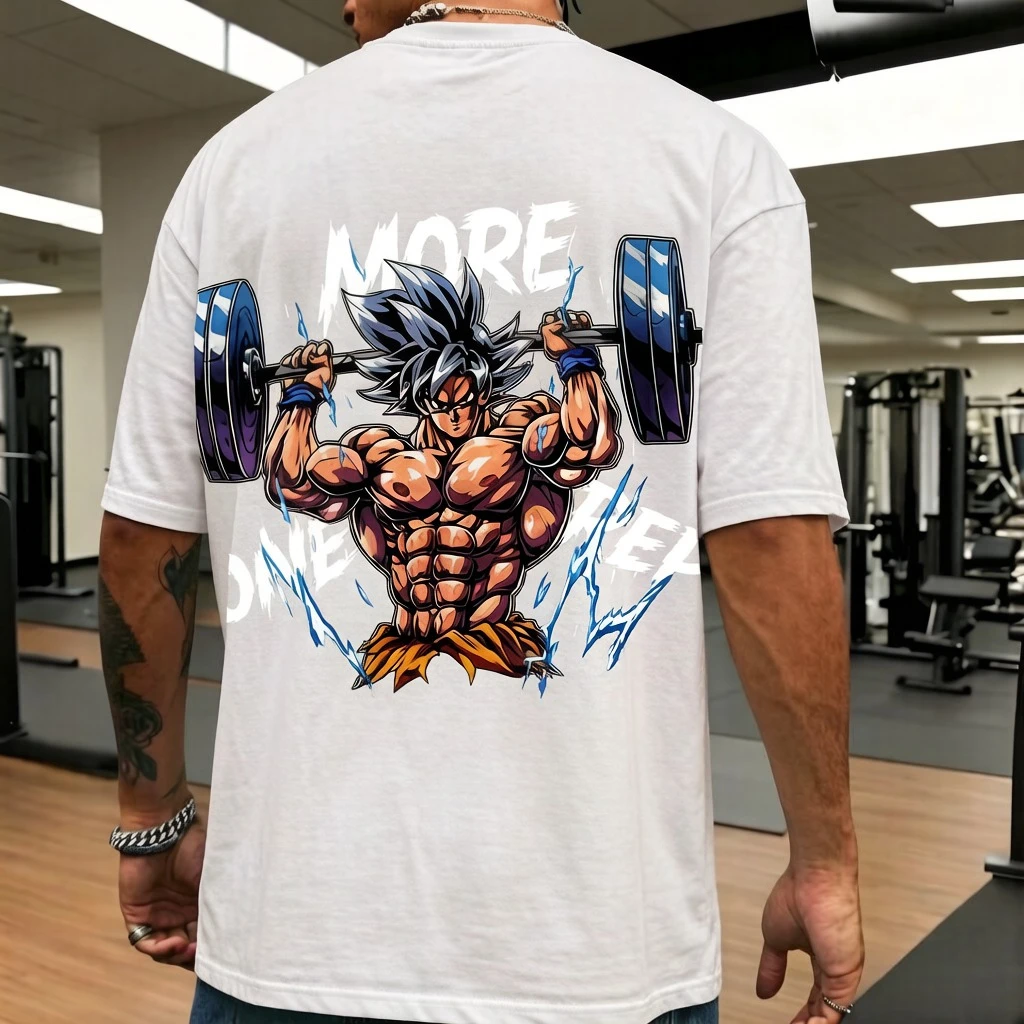 Super Saiyan Son Goku Gym Vintage Harajuku Anime Dragon Ball Men Summer T-Shirt Loose Women Streetwear Casual Short Sleeve Tee