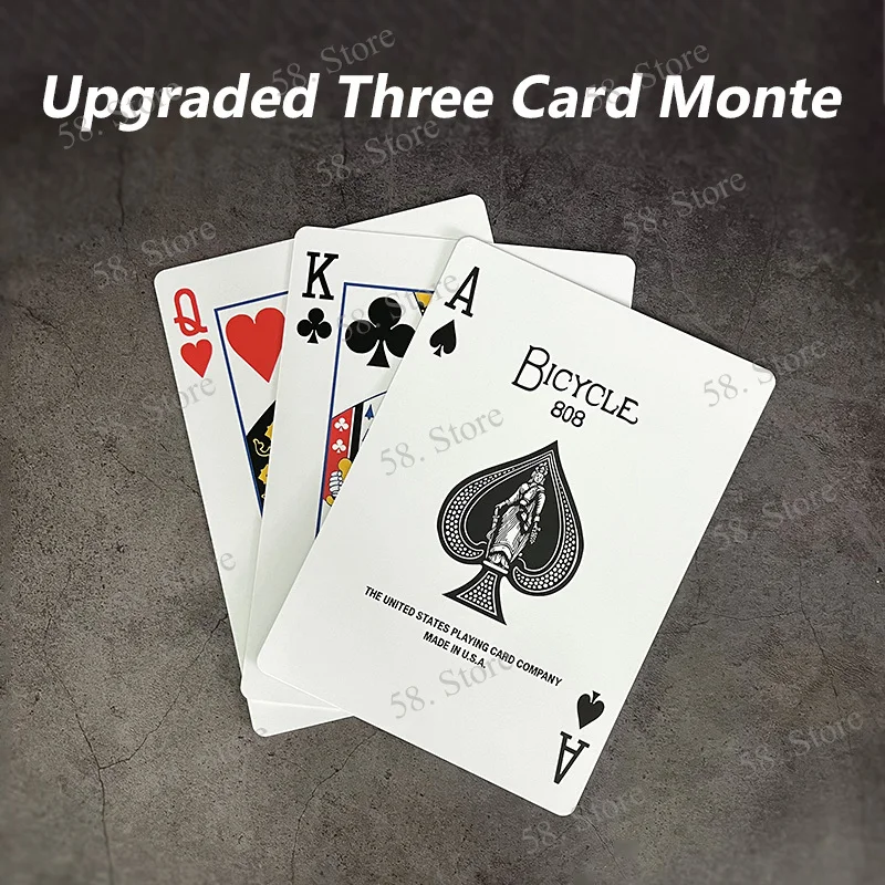 Upgraded Three Card Monte By 52magic Magic tricks ( 58 Store Download )