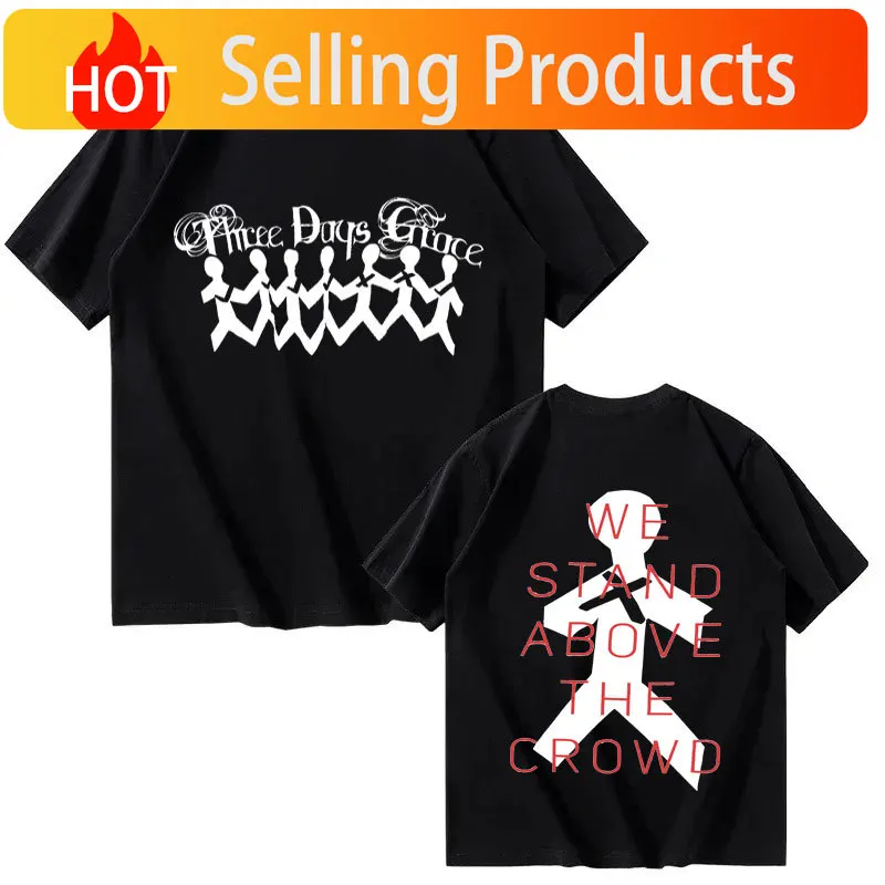 Alternative Metal THREE DAYS GRACE New Album Poster Graphic Print Tees Men Women Fashion Summer Cotton Oversized Casual T-shirts