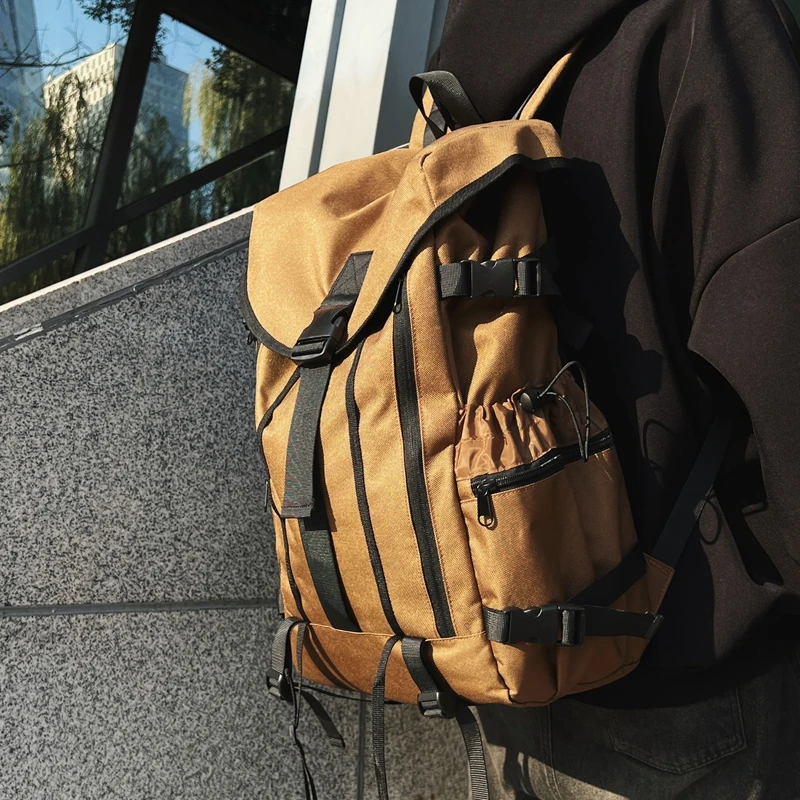 Streetwear Korean Fashion Backpack for Women Men Nylon School Bags Casual Travel Bag Rucksacks Vintage Backpacks College Student