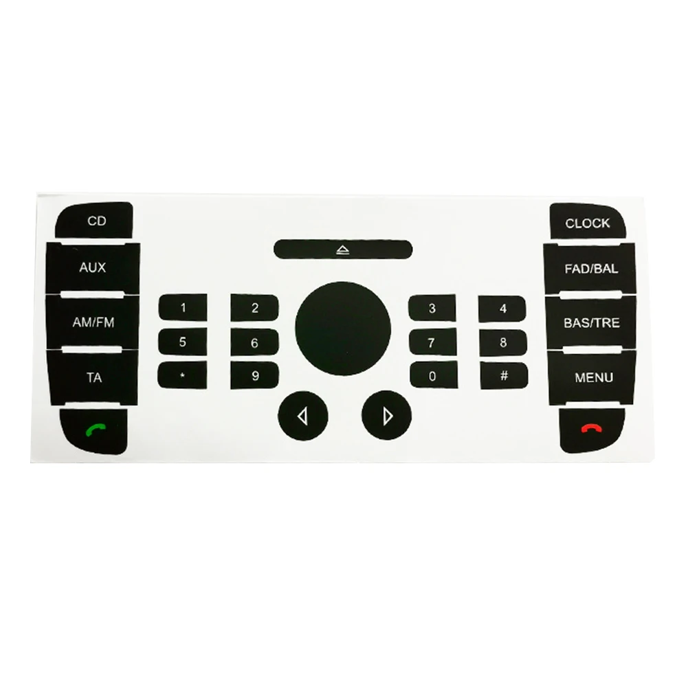Decal Sticker Button Repair Decal Sticker Black High Grade Vinyl Push Button Replacement Tool Easily Installation