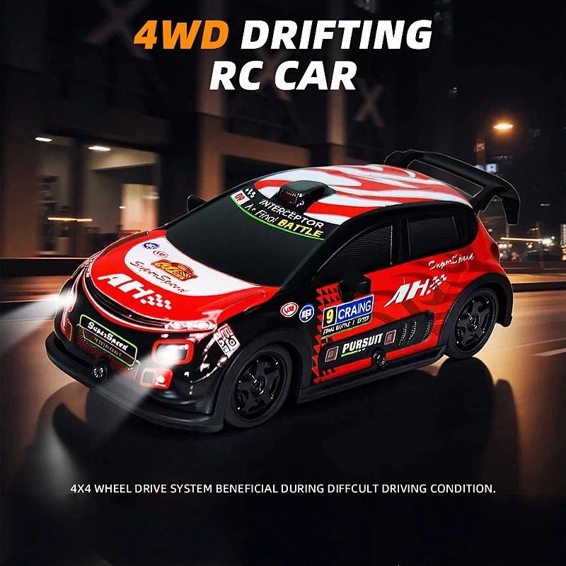 カストゥーン-1-22-4wd高速ドリフトrcカー-ledライト付き-24ghzリモコンレーシングカー-子供用おもちゃ-交換可能なドリフトタイヤ付き