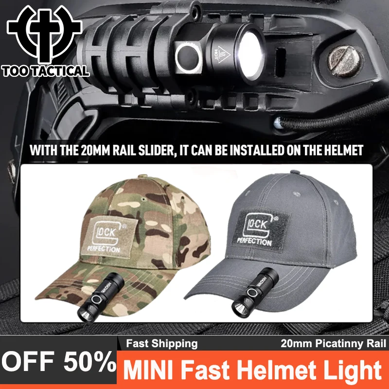 Tactical Helmet Light FAST Helmet Flashlight Strobe Consant Momentary Survival Safety Lamp For Camping Hunting Tool