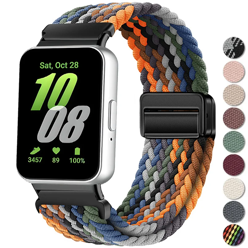 Correa magnética para Samsung Galaxy Fit3, accesorios para reloj, correa deportiva de nailon ajustable, pulsera de repuesto para Galaxy fit3