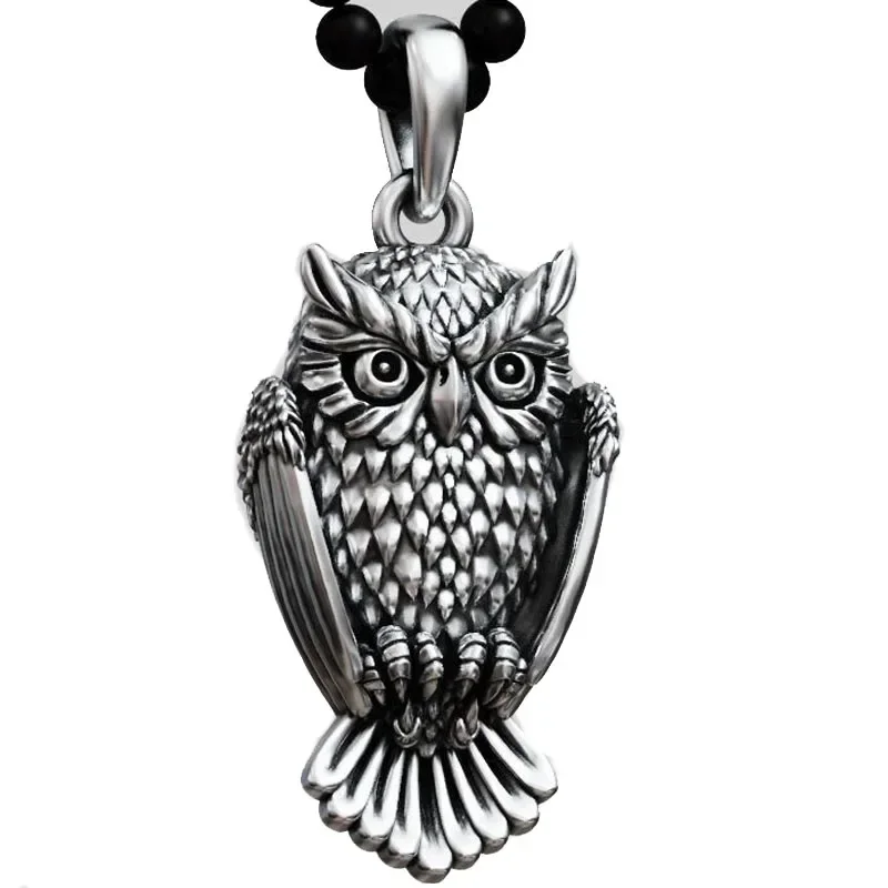 

12g 3D Owl bird Gold Pendant Customized 925 Solid Sterling Silver Pendant