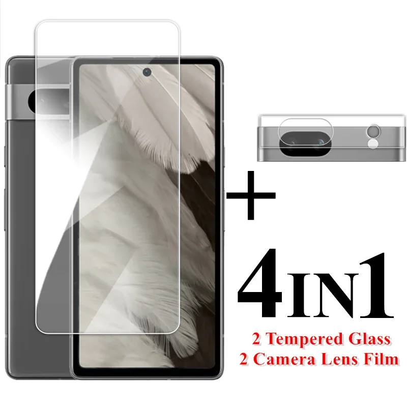 

For Google Pixel 7A Glass Full Glue Transparent Screen Protector Pixel 6 6A 7 7A Tempered Glass Google Pixel 6 6A 7 7A Lens Film