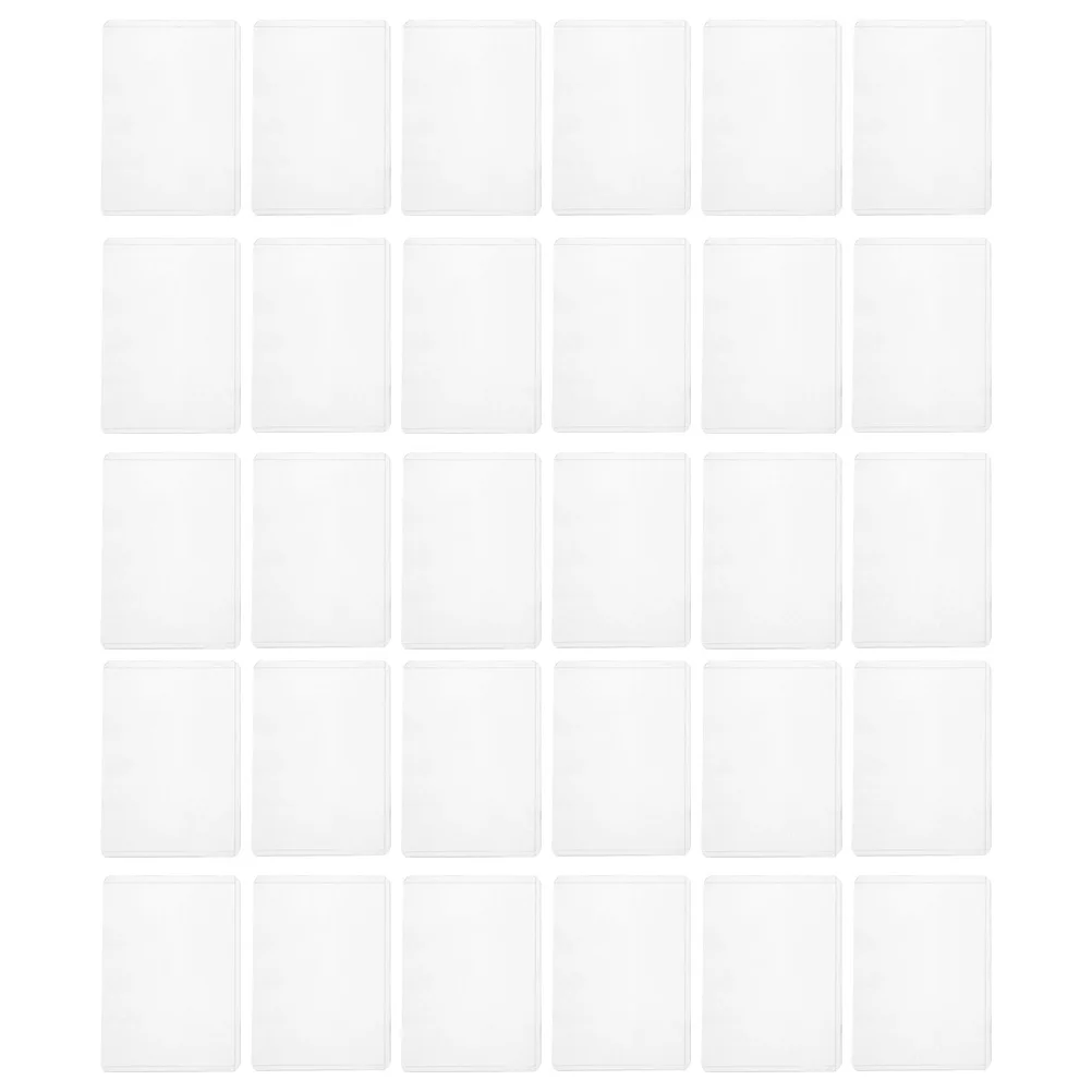 

30 Pcs Photo Protector Clear Card Sleeves Small Holder Playing Abs Standard Trading Game Desk ganization Printing