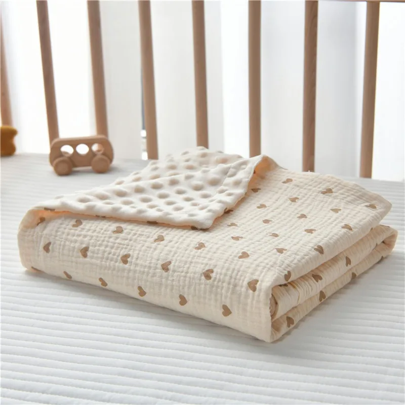 Crepe Beanie Blanket Baby Swaddle Blanket Blanket Quilt Newborn Beanie Velvet Summer Quilt Air Conditioner Quilt Baby Blanket image 6