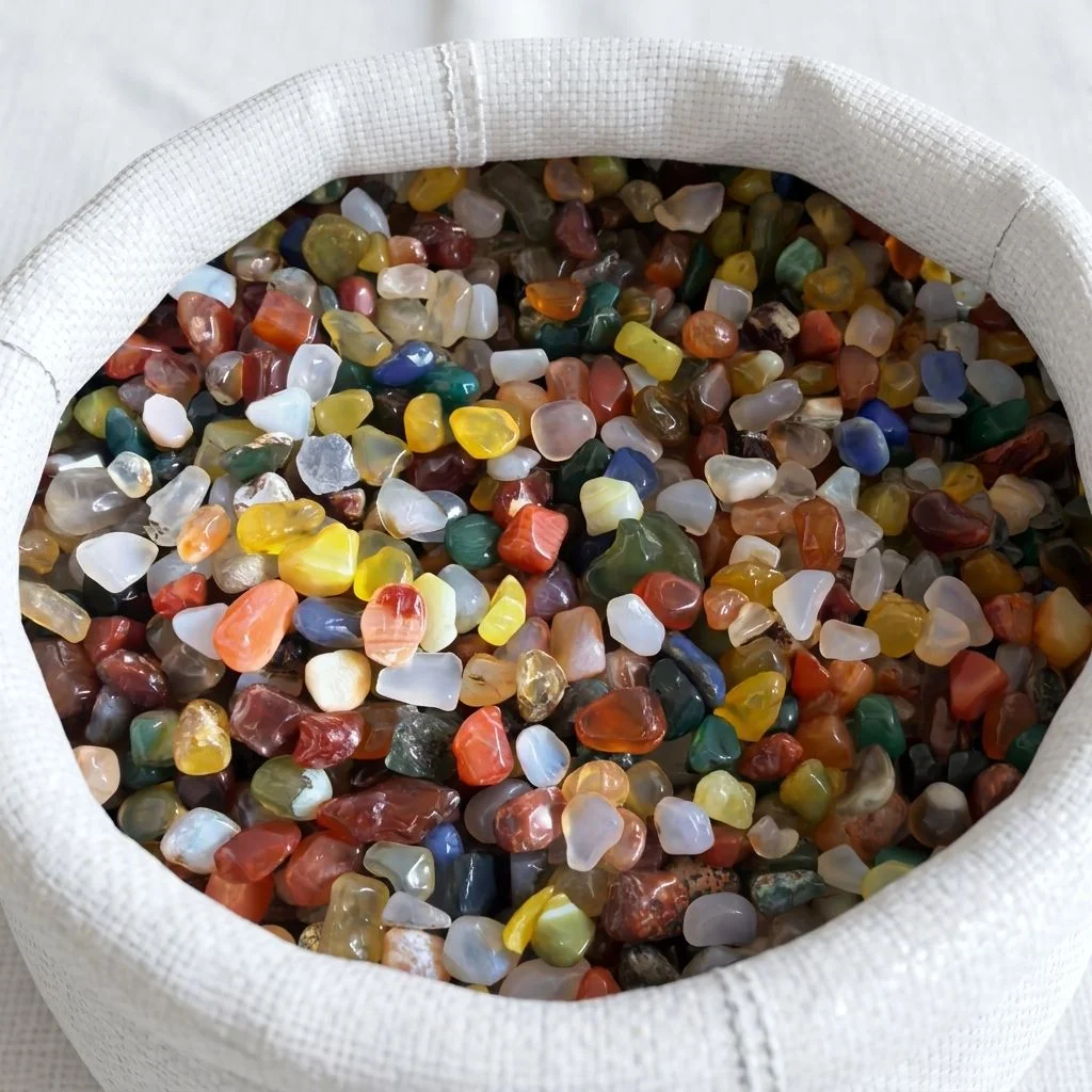 Natural Agate Gravel Polished Stone for Aquarium Landscaping Succulent Top Dressing Feng Shui Decorative Pebbles Bulk