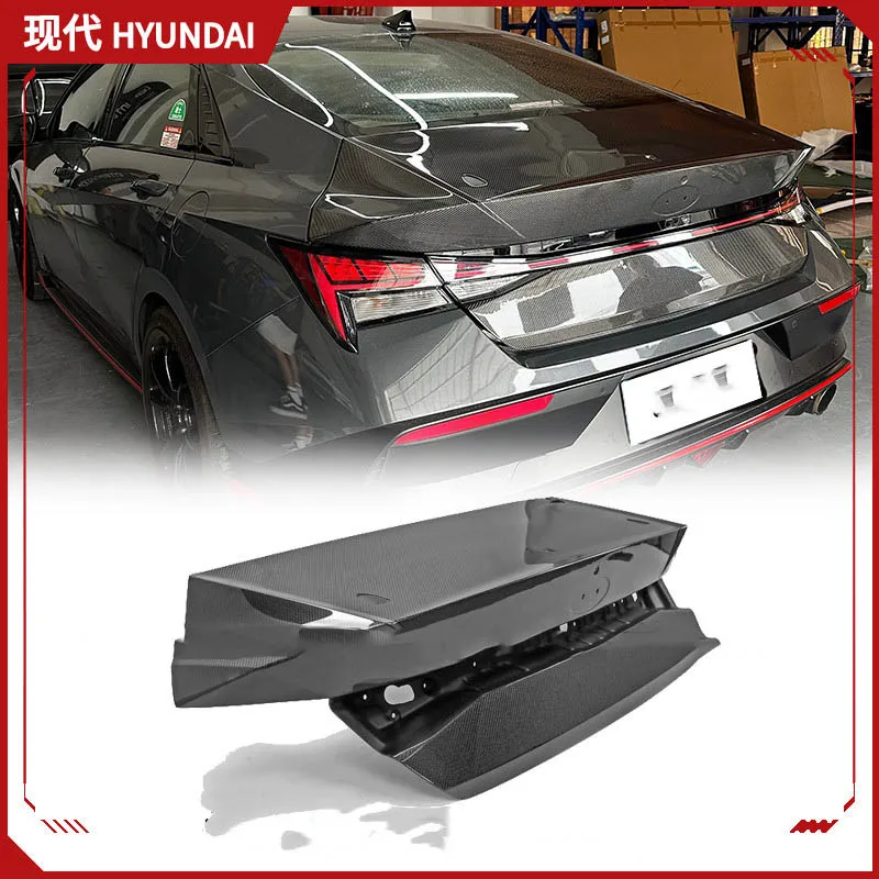 

Для Hyundai Elantra N EPA интегрированная задняя крышка из углеродного волокна, крышка багажника, крышка задней двери, комплект кузова для задних деталей автомобиля