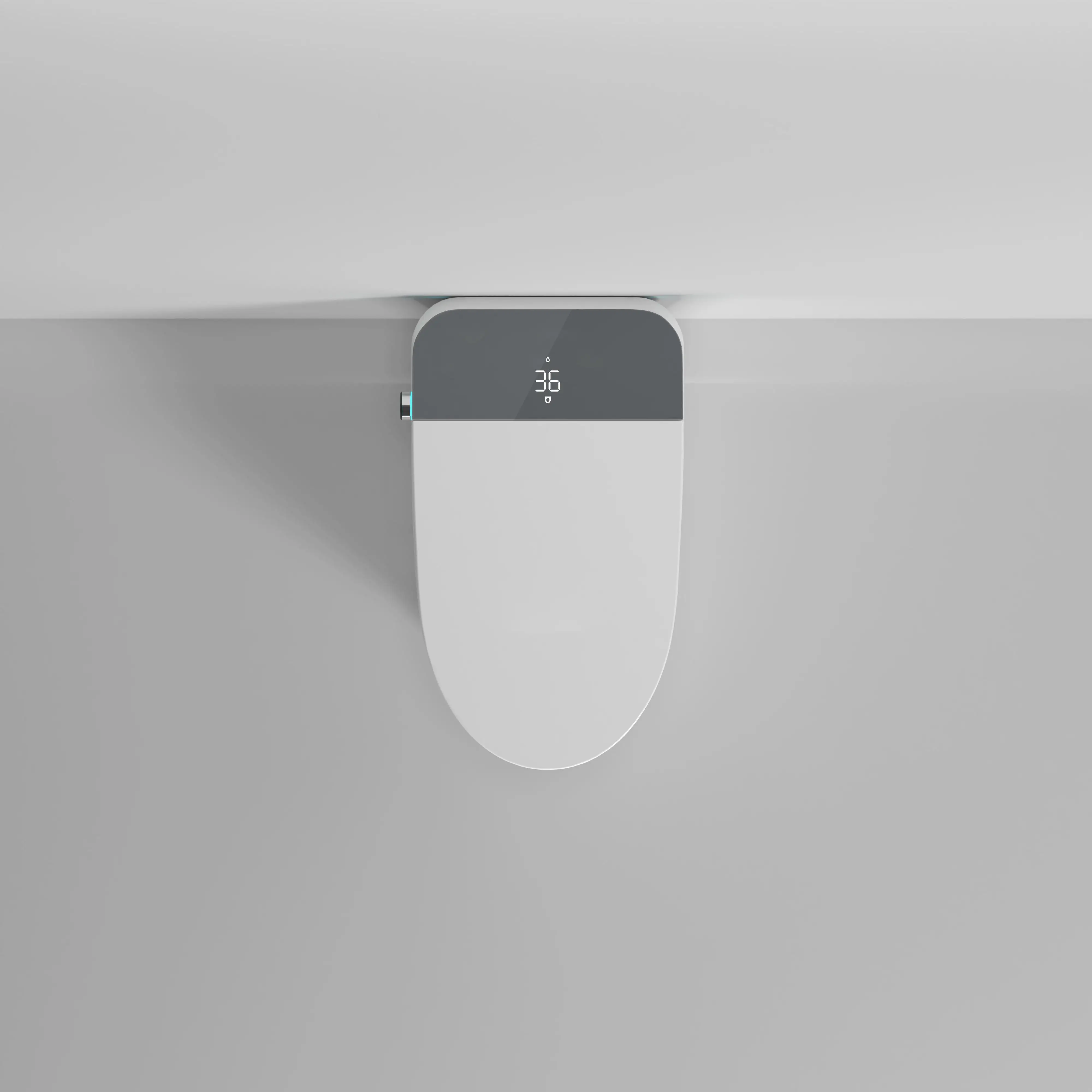 Modern gray ceramic smart toilet floor-to-ceiling automatic toilet trap/trap double flush heating seat remote control