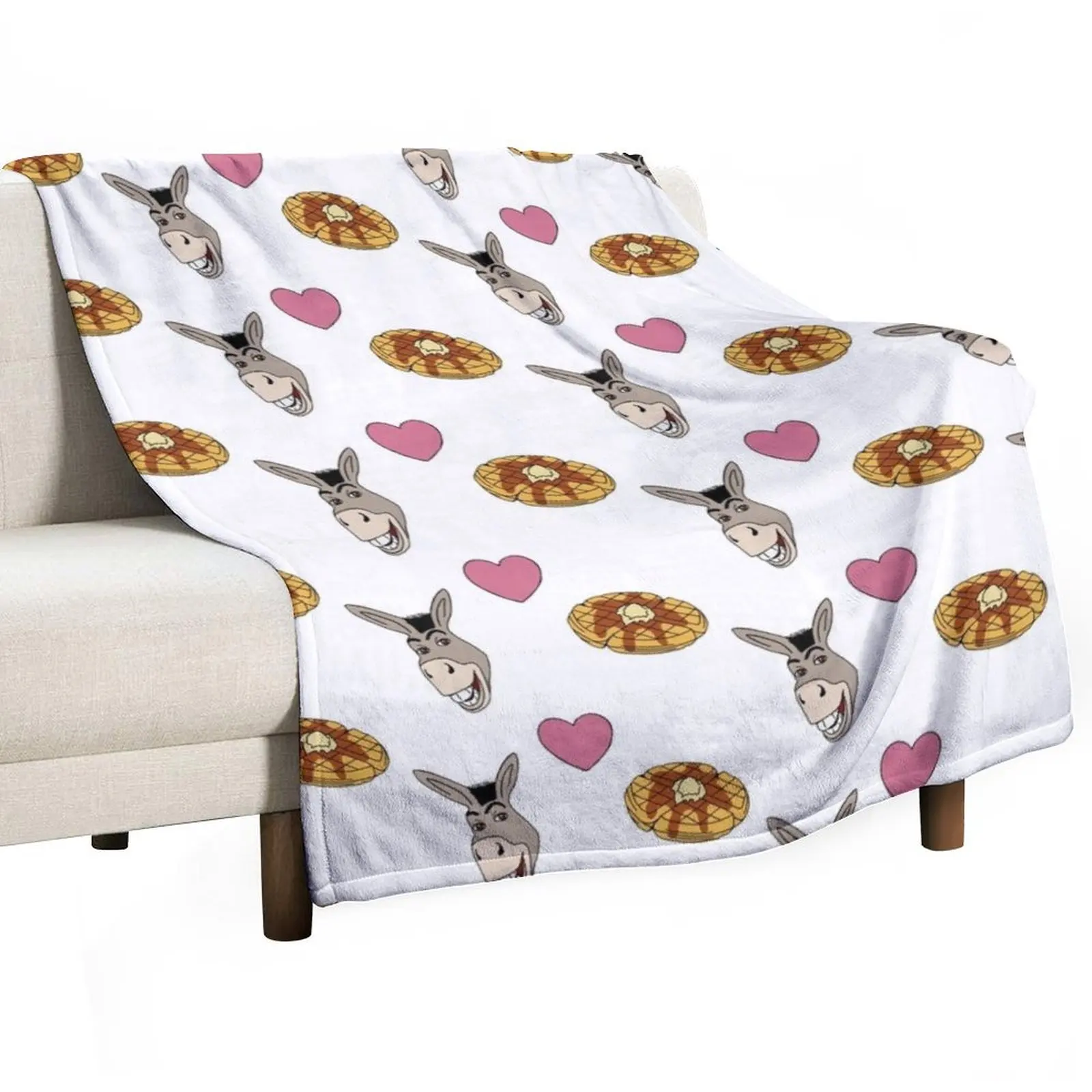 

Donkey Loves Waffles Throw Blanket Blankets For Baby Baby Fashion Sofas wednesday Blankets