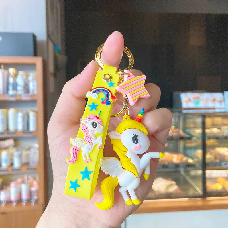 Cute Cartoon Creative Unicorn Keychain Princess Exclusive Pretty Key Chain Bag Pendant Car Key Ring Beautiful Gifts For Children