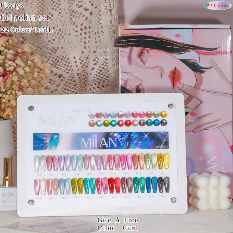 グレニーズ 22色 キャッツアイ ネイルポリッシュ ジェル ネットレッド ポップスター シャイン セミパーマネント イマージョンジェル カラーマッチングカード バニッシュセット