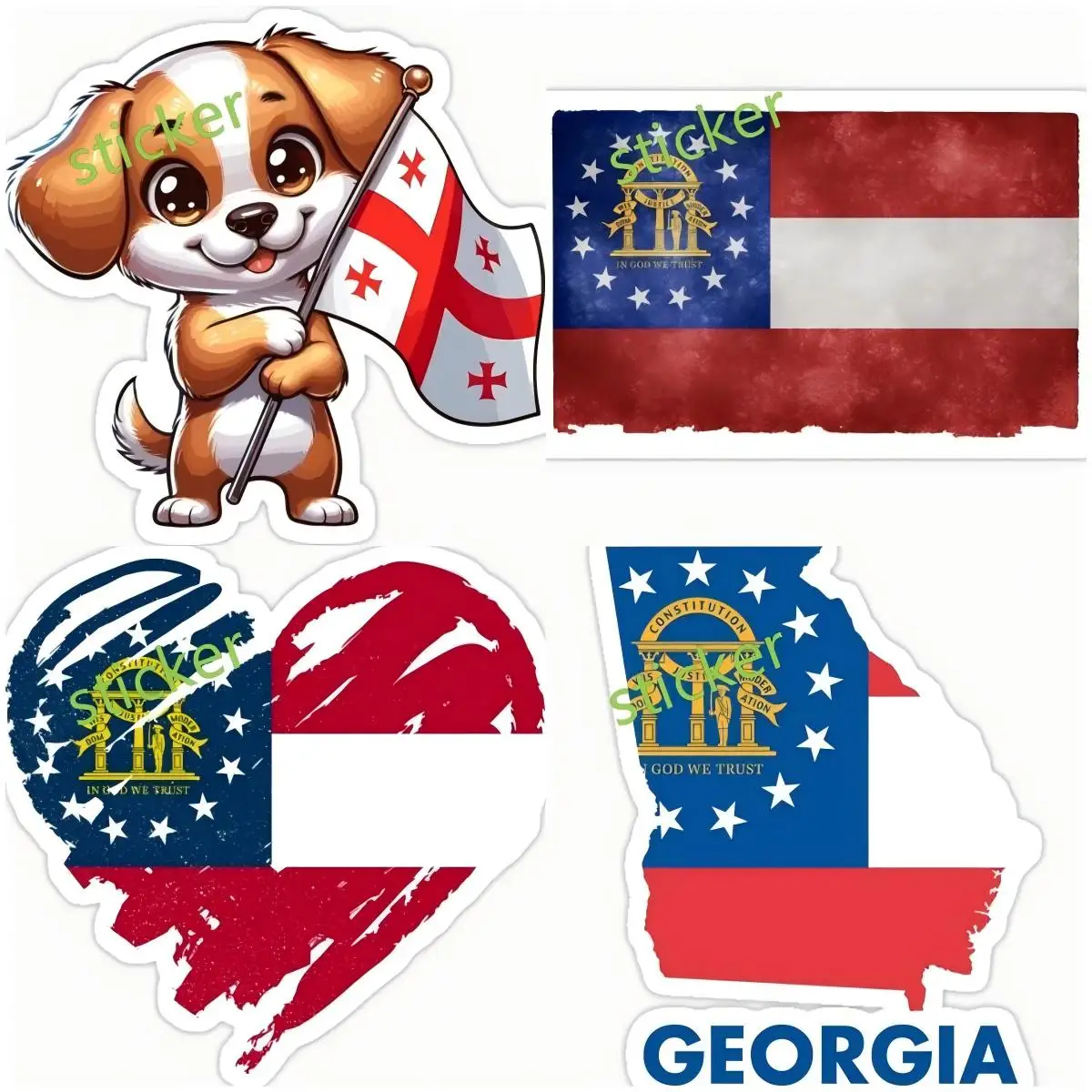 

Georgia Racing Stickers Car and Motorcycle Decals Auto Motocross Racing Laptop Helmet Trunk Wall Sticker