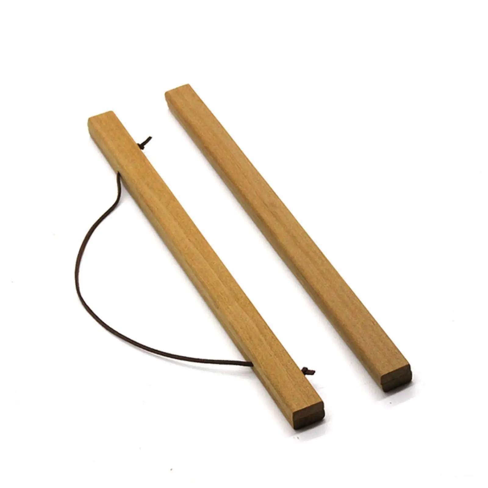 Teak Wood Poster Hanger Rod with Pre Attached Cord for Hanging Photo Frames and Wall Decor
