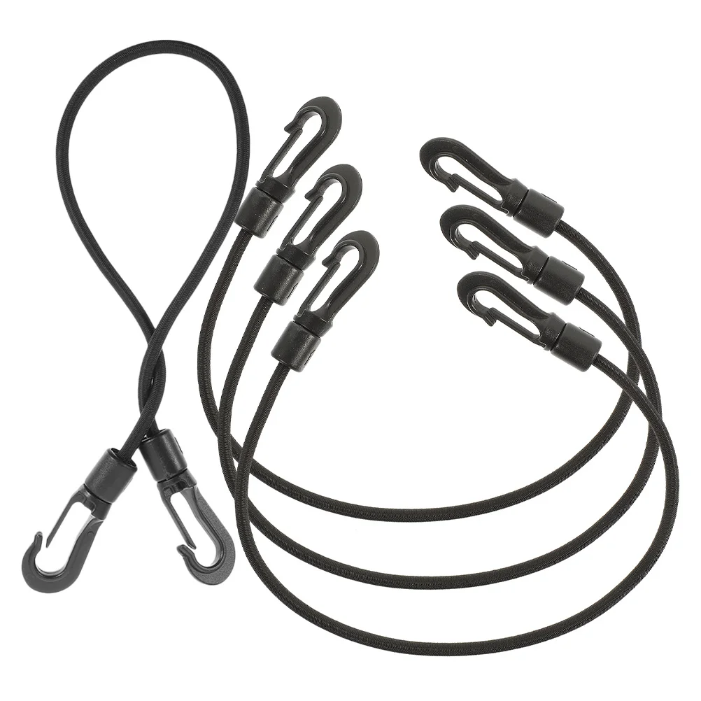 4개입 카약 번지 코드 4mm 두께 30cm 길이 헤비 듀티 탄성 타이 다운 스트랩 야외 캠핑 짐 텐트 자전거 물놀이용