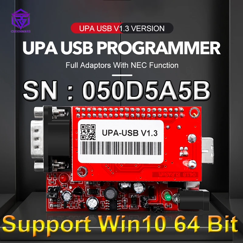 

SN:050D5A5B UPA USB Programmer Supported Windows 10 64Bit USB V1.3 Full Adapters with NEC Functions ECU Chip Tunning