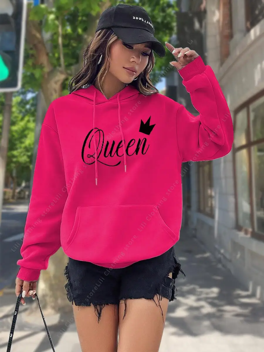 Damen-Hoodie, hochwertige Oberteile, modisches ästhetisches Sweatshirt, Streetwear, Y2k-Kleidung, Damen-Pullover, Kapuzenpullover, Rosa, Hellblau