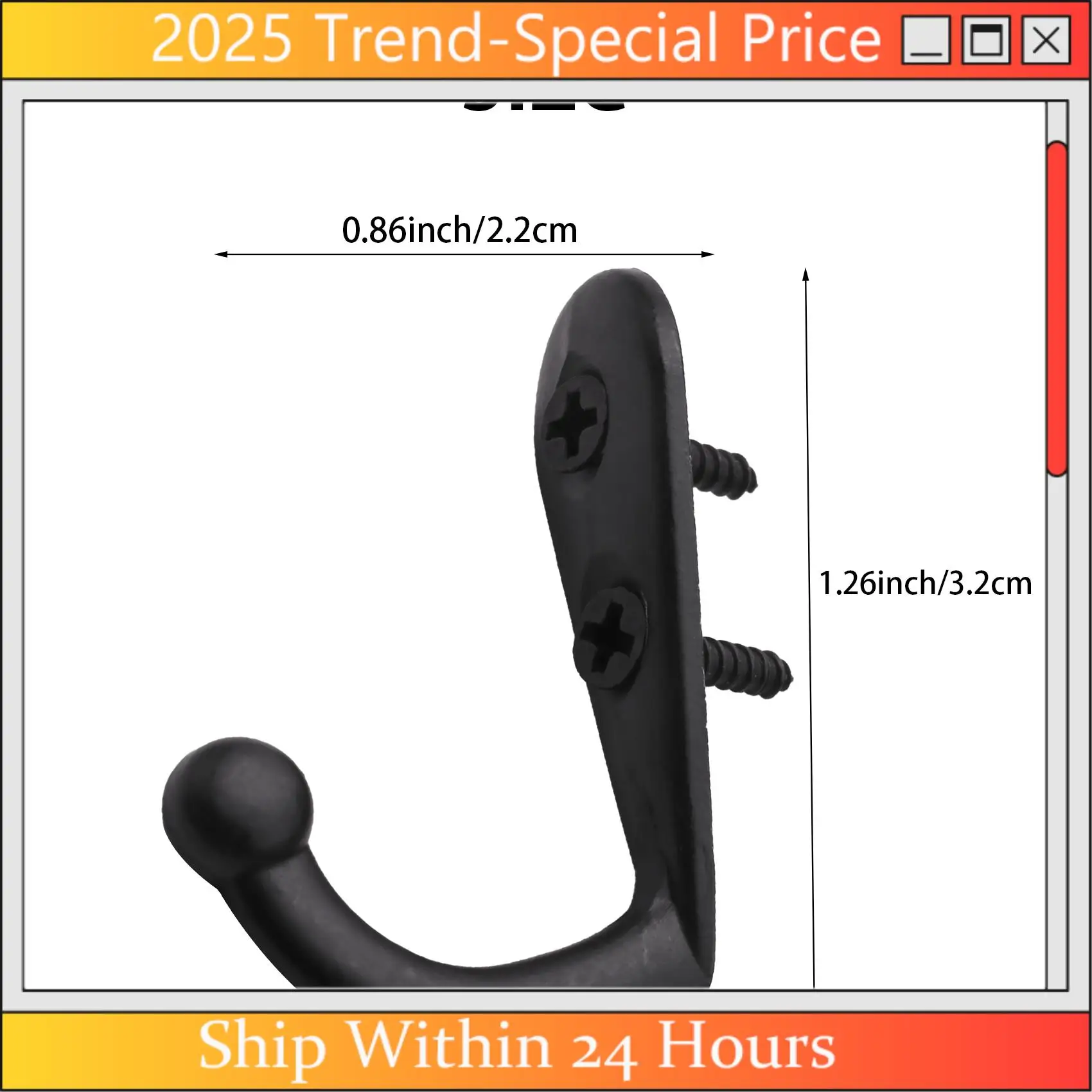 

Новые 100 штук настенного одинарного крючка с двойным отверстием, крючок для халата и 210 винтов для подвешивания крючка для ключей