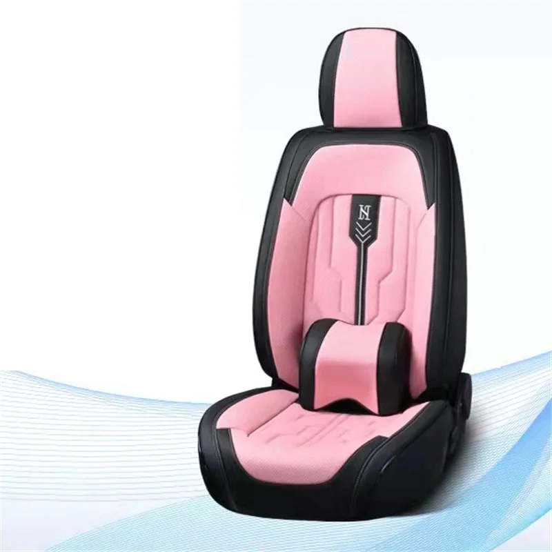 Universal Car Seat Cover Full Covered Durable Leather Seat Cushion For 90% Sedan SUV Full Set Including Front and Rear Cover