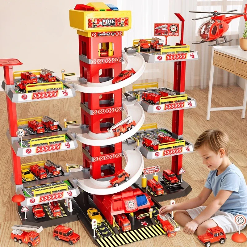 Children's Track Parking Toys, Little Trains, Cars, Adventures Boys Puzzles 3 to 6 Years Old