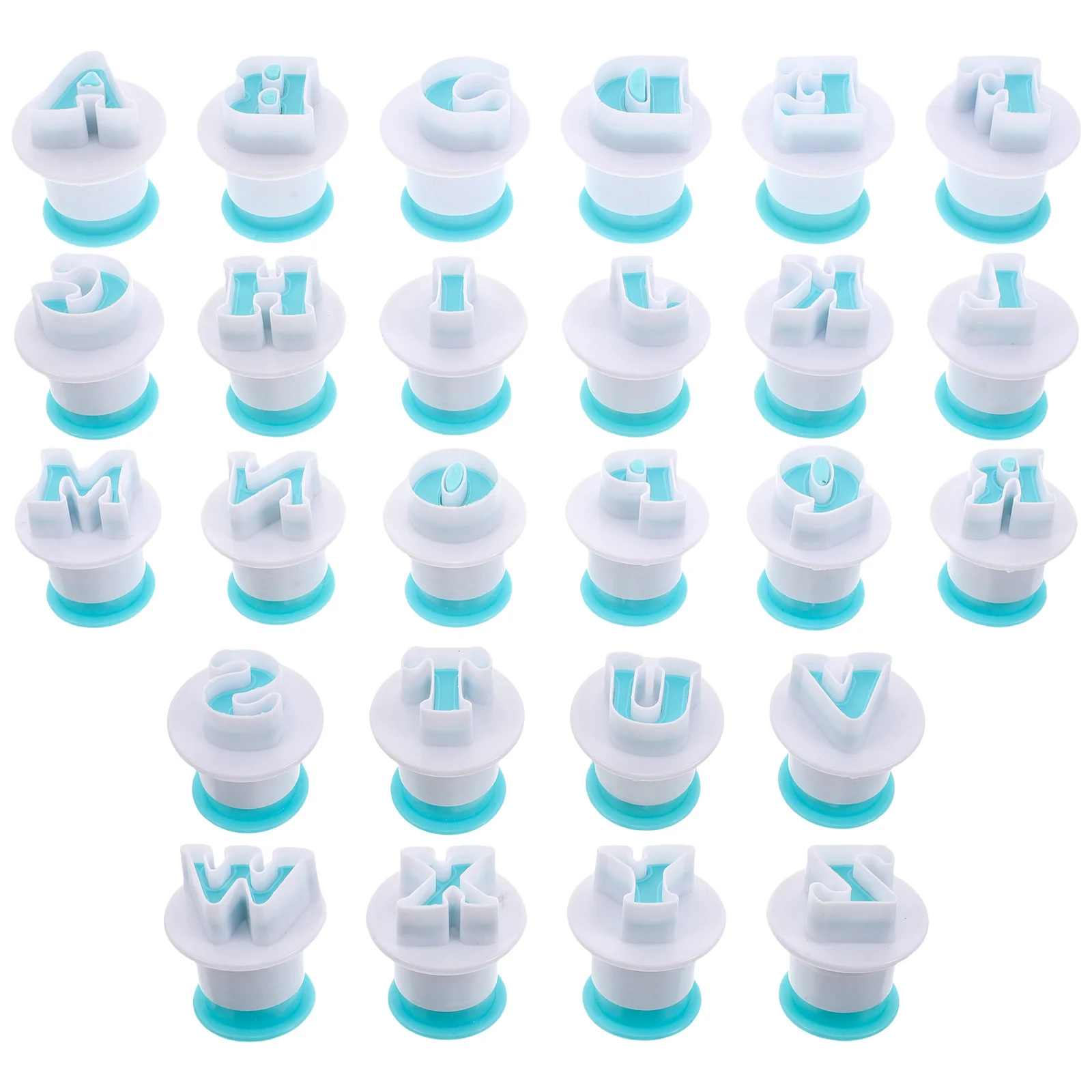 

26 Pcs Gummy Candy Baking Tools Carrot Fondant Molds Cookie Mould Dessert Sugar Decorating Sky-blue
