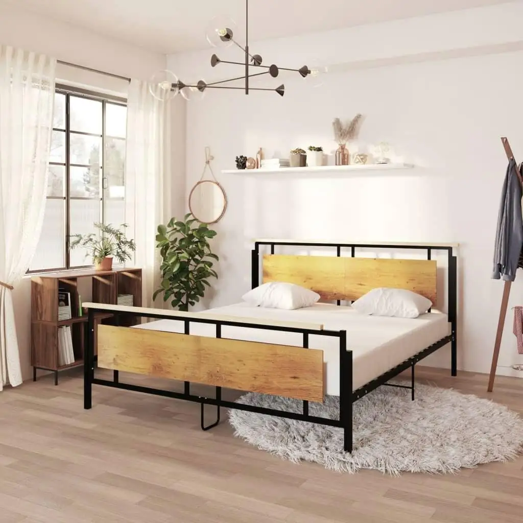 Super King Metal Bed Frame 180x200 cm - No Mattress Included, Sturdy Design