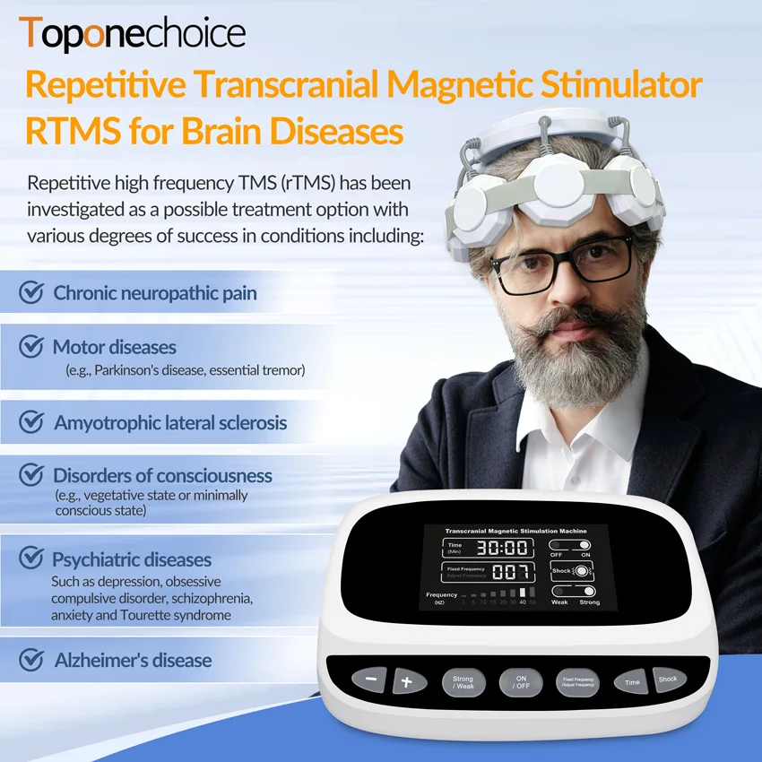 Repetitive Transcranial Stimulation for Bipolar Depression TMS Brain Stimulation Therapy Device for Stroke Schizophrenia PTSD